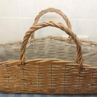 Cesta vimini con maniglie