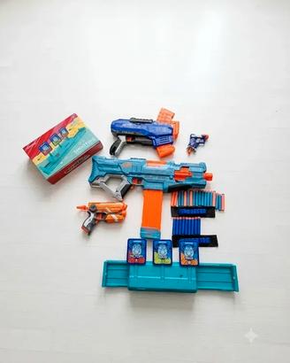 pistole nerf e tiro al bersaglio in movimento