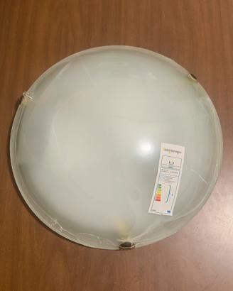 Coppia plafoniere nuove in vetro – 30 cm e 40 cm