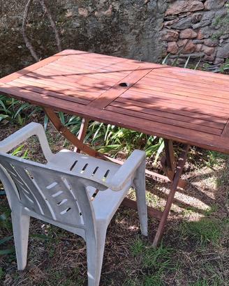 tavolo da giardino in legno pieghevole