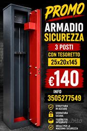 Armadio sicurezza 3 posti con tesoretto 