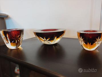 Ciotole in cristallo di Murano Molate