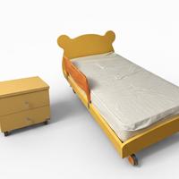 Letto Singolo e comodino - Set completo