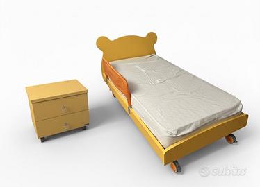 Letto Singolo e comodino - Set completo