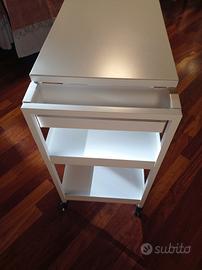 carrello in metallo bianco 