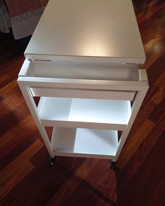 carrello in metallo bianco 