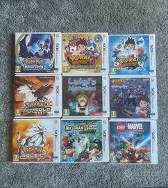 Nintendo 3DS giochi Pokemon Yo-kai marvel ecc