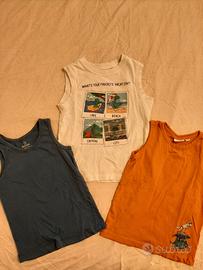 Magliettine smanicate bambino 3-4 anni, taglia 104