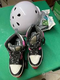Pattini da Ragazza n.39 + Protezioni + Casco