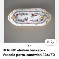Piatto Herend  dipinto a mano Indian Basket
