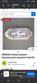Piatto Herend  dipinto a mano Indian Basket