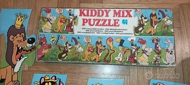 Gioco Vintage KIDDI MIX PUZZLE. Con scatola