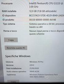 PC fisso lenovo thinkcentre  12 gb ram 500 memoria