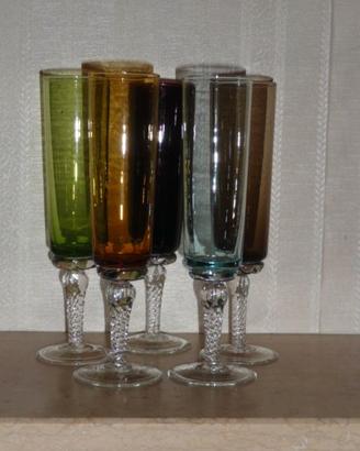 Bicchieri flute da spumante in fine cristallo