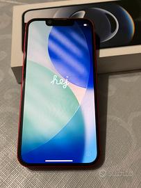 Iphone 13 mini rosso - 128 gb vetro privacy+cover