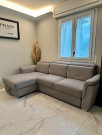Divano letto contenitore con penisola