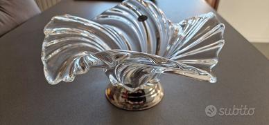 portafrutta in cristallo e argento 