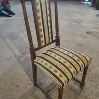 Set di 6 sedie classiche in legno imbottite