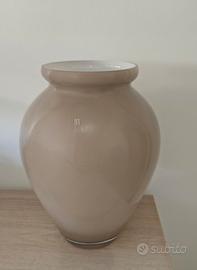 Vaso vetro soffiato "IVV Italy" colore tortora