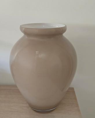 Vaso vetro soffiato "IVV Italy" colore tortora