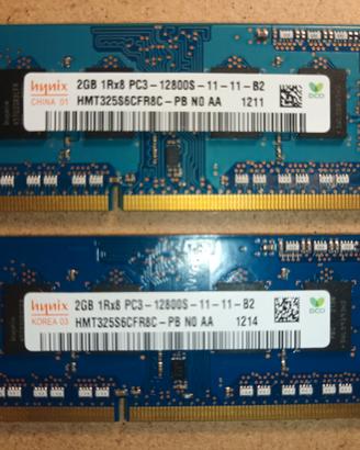 2x schede di memoria 2GB Hynix "HMT325S6CFR8C" 1Rx