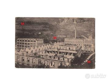 Cartolina cartiera rossi bombardata nel 1916