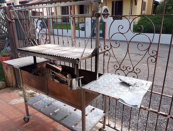 Griglia a legna inox