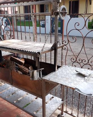 Griglia a legna inox