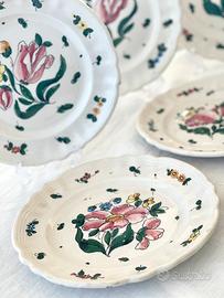 Set 7 piatti metà XX secolo G.Piccone Albisola