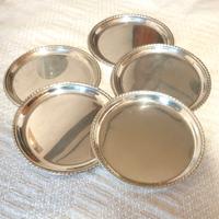 Set 5 Sottobottiglia Sottobicchieri in argento 800