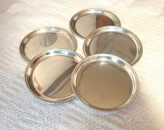 Set 5 Sottobottiglia Sottobicchieri in argento 800