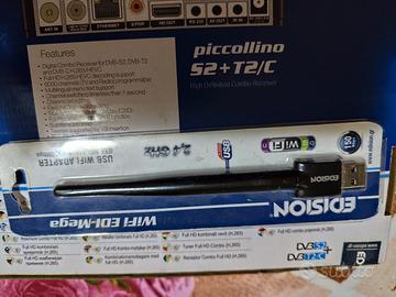 Decoder Edision S2+T2/C. Più Antenna WiFi usb 