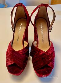 Sandalo Fornarina tacco largo 10 plateau 3