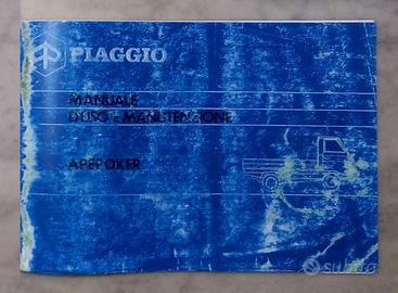 Manuale Uso e Manutenzione Ape Poker Piaggio