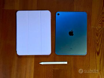 Ipad 10, 64 gb + penna logitech + cover