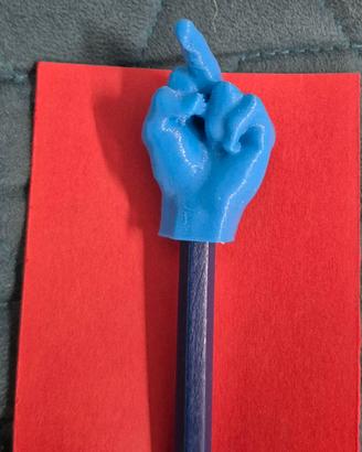 Matita gadget ironica con topping stampato in 3D