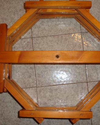Lampadario in Legno ottagonale Artigianale Unico