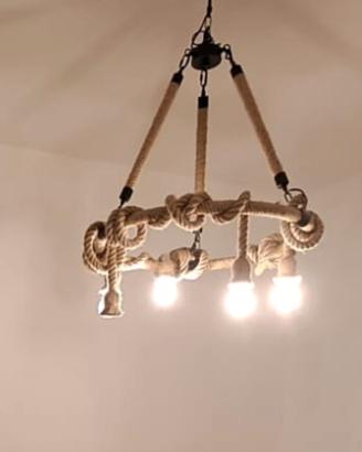 Lampadari in corda (quantità 3)