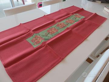 strisce ricamate x tavolo e x la casa