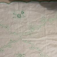 Vintage ricamo Deledda lino verde anni ’60