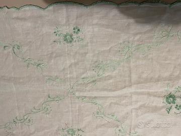 Vintage ricamo Deledda lino verde anni ’60