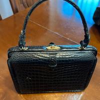 Borsa vintage donna pelle di coccodrillo