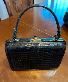 Borsa vintage donna pelle di coccodrillo