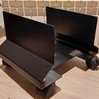 Supporto carrello per pc CPU con ruote metallo