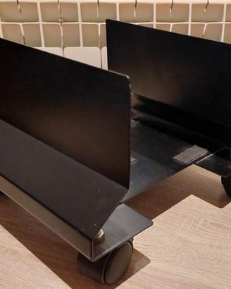 Supporto carrello per pc CPU con ruote metallo