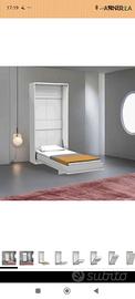 letto a parete,alta ribalta, salva spazio 