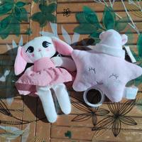 Peluche coniglietta +carillon a forma di stellina