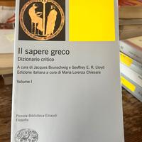 Il sapere greco Brunschwig