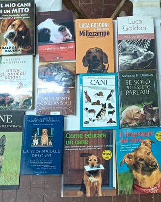 Lotto di 15 libri su cani e comportamento