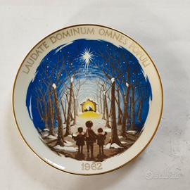 piatto Natale porcellana 1962 Santa Clara Vigo ES 